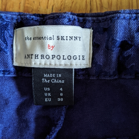 Anthropologie the Essential Skinny Floral Velvet - Picture 4 of 5
